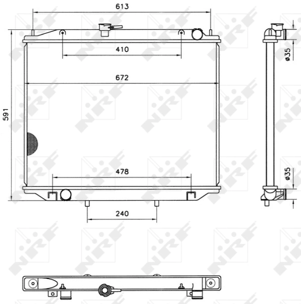 Радиатор 52082 NRF