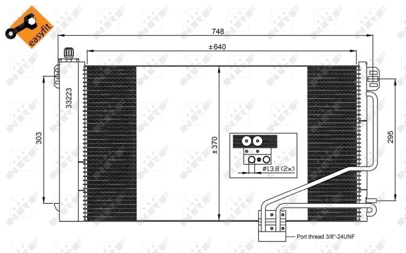 Купить 350219 NRF Радиатор системы охлаждения кондиционера