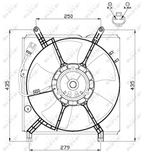 Вентилятор/крыльчатка радиатора охлаждения NRF 47534 цена, от 49.75 USD