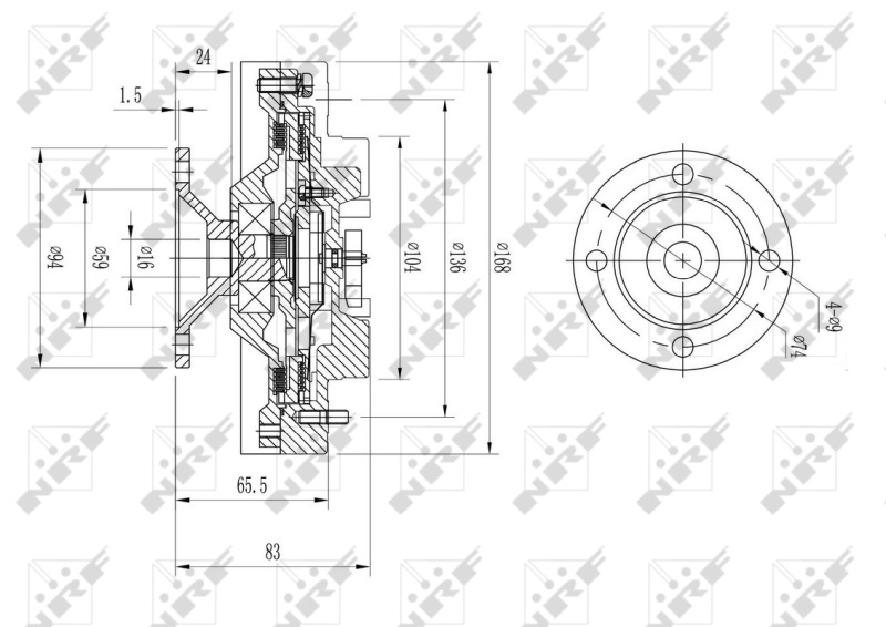 Муфта вентилятора NPW T150F