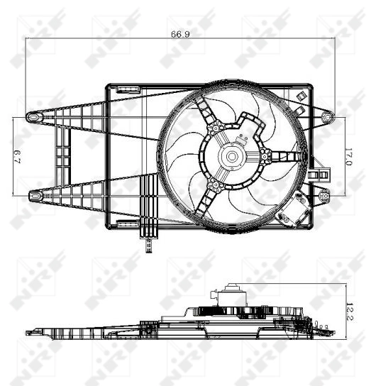 696106 VALEO Диффузор радиатора охлаждения в сборе с мотором