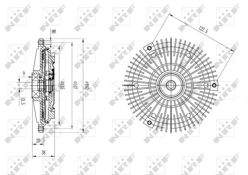 Муфта вентилятора Опель Омега A