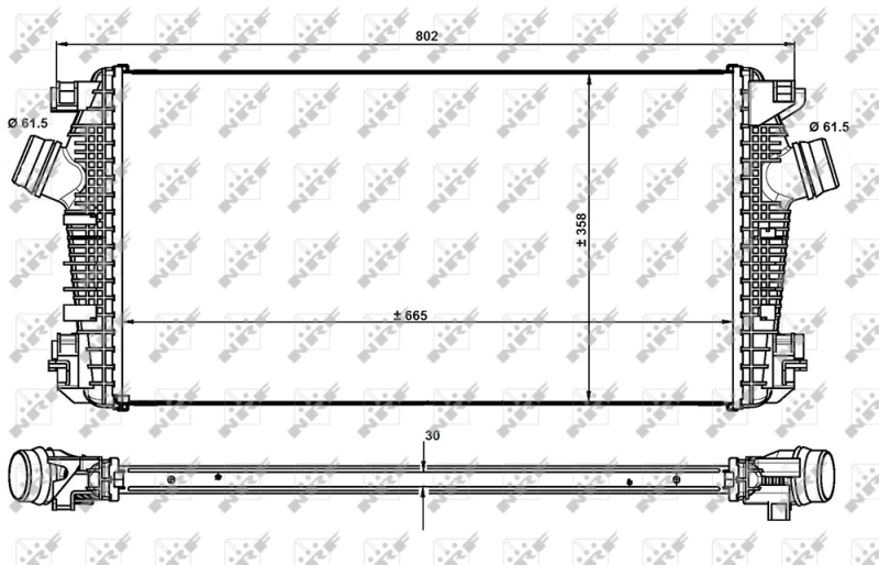 Радиатор интеркуллера Polcar 25D1J81