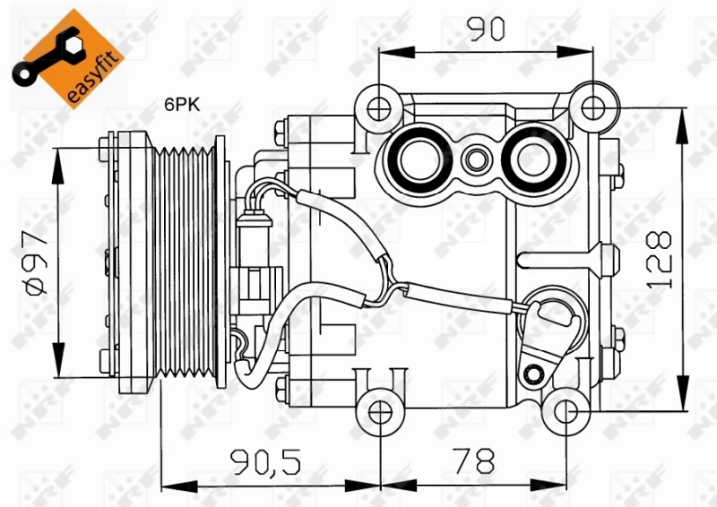 Купить 32199 NRF Компрессор климатической установки