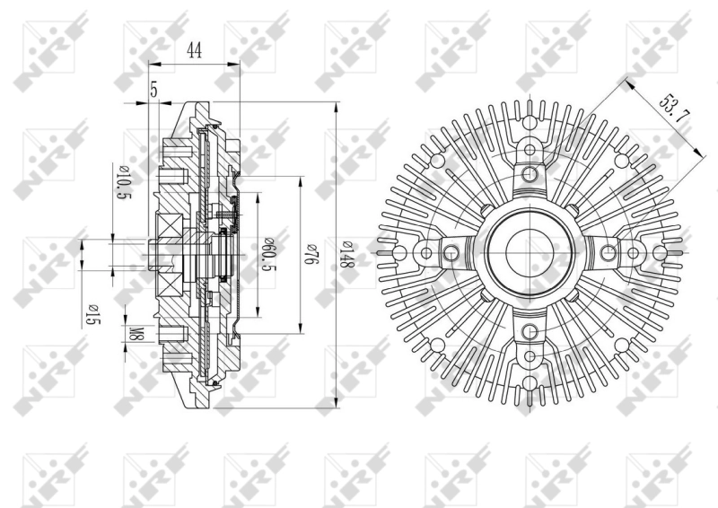 Вискомуфта вентилятора SV5026S Polcar