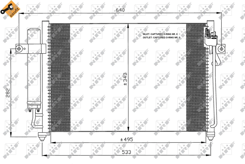 Радиатор кондиционера 35475 NRF
