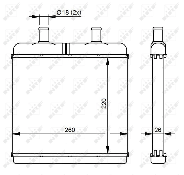 504026722 Fiat/Alfa/Lancia Радиатор отопителя салона