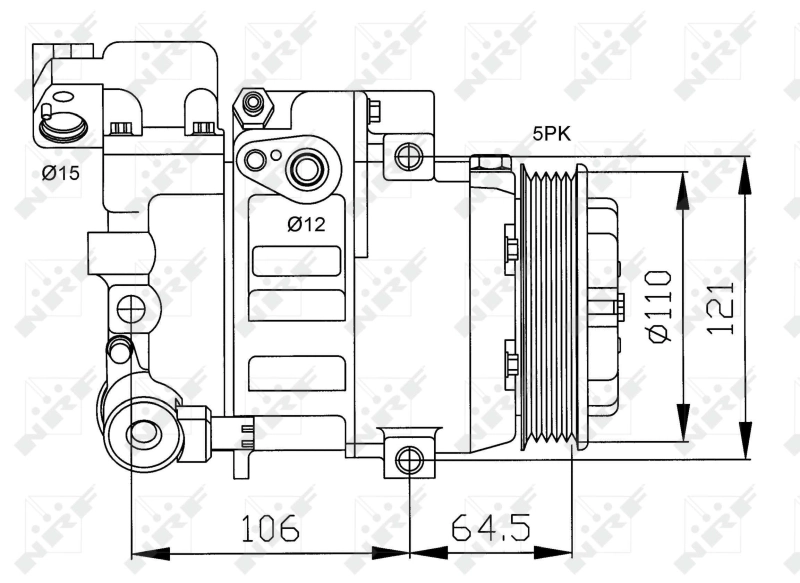 Компрессор системы кондиционирования NRF 32175 цена, от 313.62 USD
