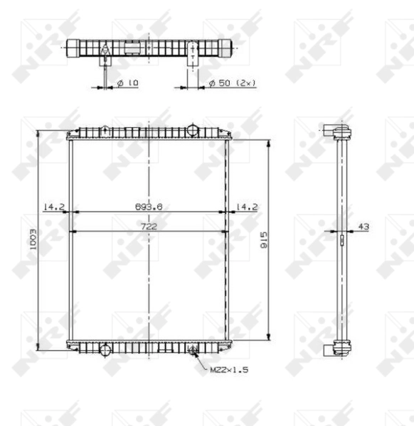 Радиатор DPRE4542 Daniparts
