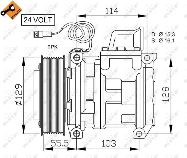 Купить A541230101180 Mercedes Компрессор климатической установки