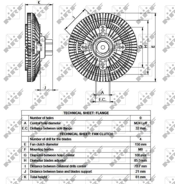 Муфта вентилятора NRF 49552