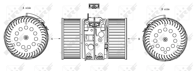 Вентилятор печки 34161 NRF