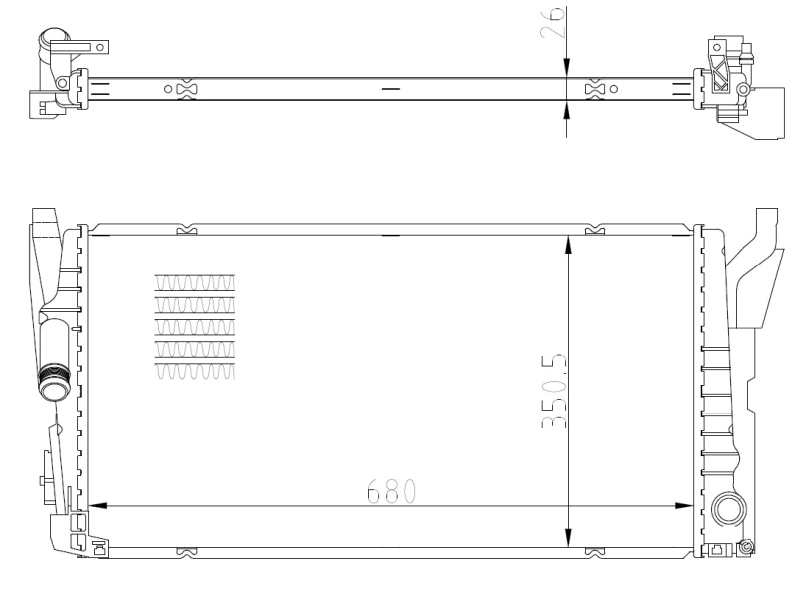Радиатор охлаждения NRF 50039