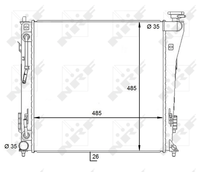 Радиатор охлаждения двигателя Polcar 40D1082 цена, от 86.43 USD