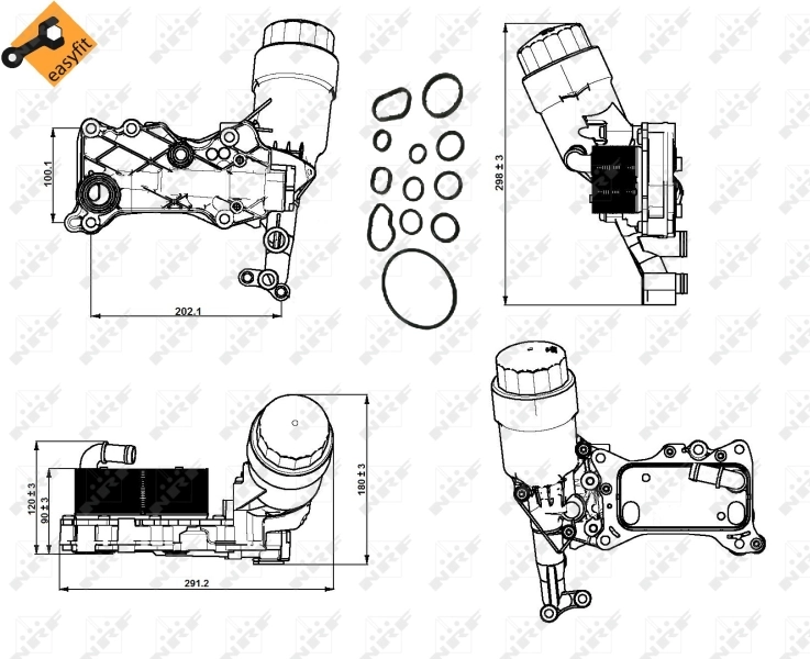  Корпус масляного фильтра NRF 31350