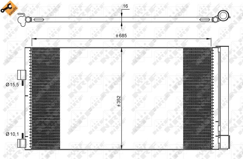 Купить 42820017 AND Радиатор системы охлаждения кондиционера