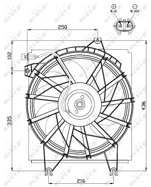 Вентилятор/крыльчатка радиатора охлаждения NRF 47499 цена, от 22.80 USD