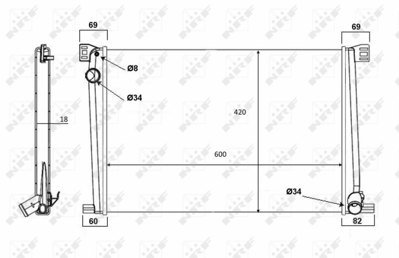 Радиатор охлаждения двигателя Polcar 5102082 цена, от 54.87 USD