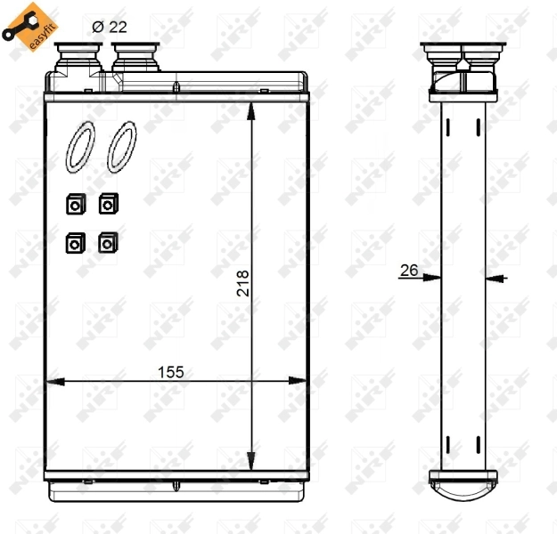 Радиатор отопителя NRF 54347