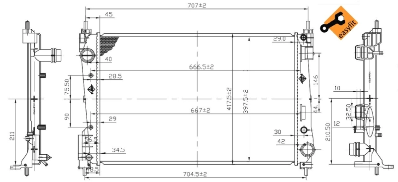 Купить 53455 NRF Радиатор водяной