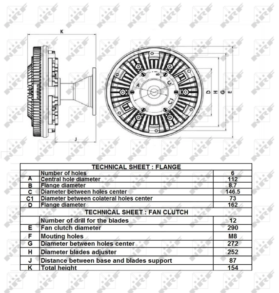 Вискомуфта вентилятора 4702000422 Mercedes