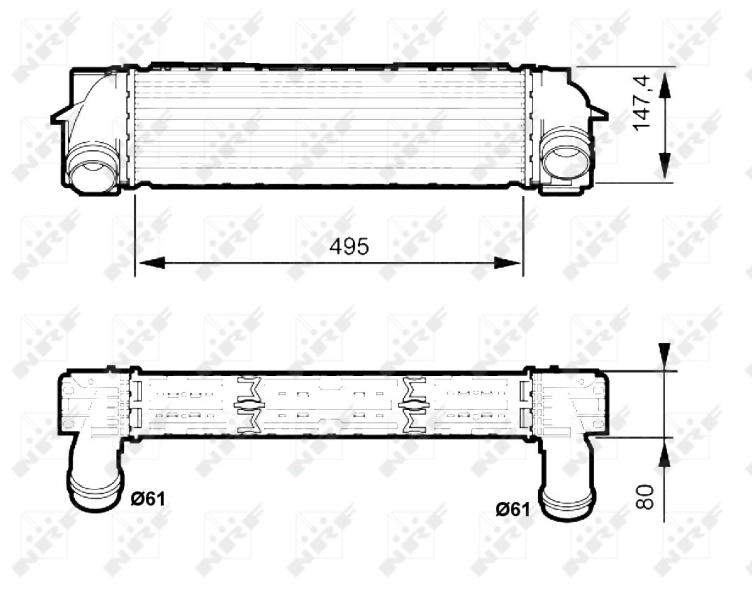 Радиатор интеркуллера NRF 30524