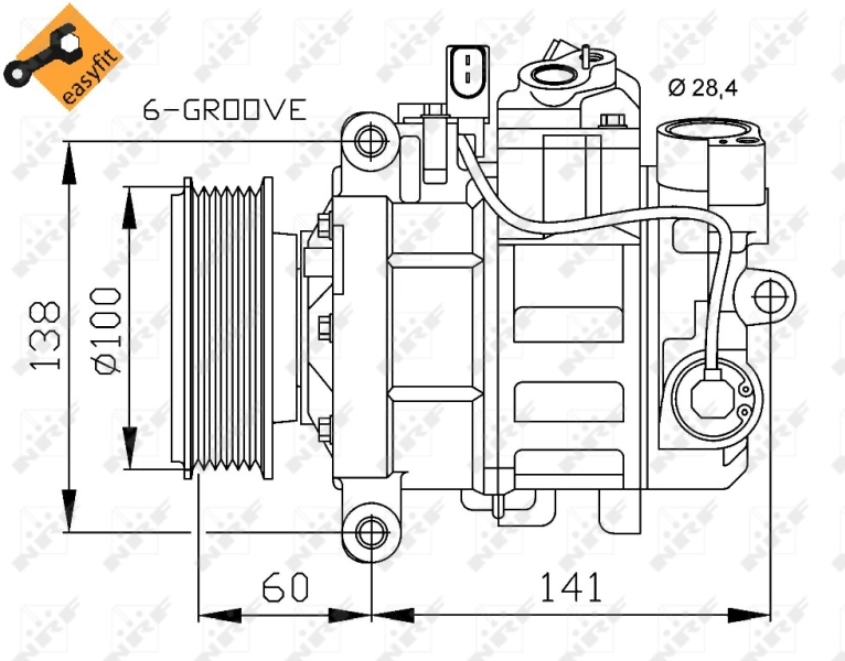 Compressor de aparelho de ar condicionado Audi Q7 4MB, 4MG, 4MQ