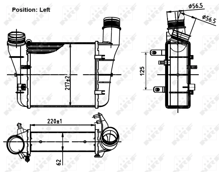 1335J83 Polcar Охладитель наддувочного воздуха