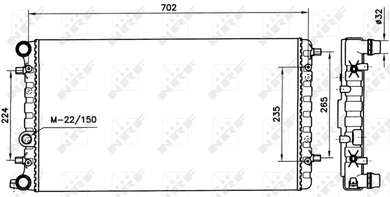 Купить 58143 NRF Радиатор водяной