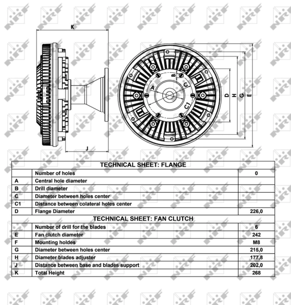 Муфта вентилятора NRF 49030