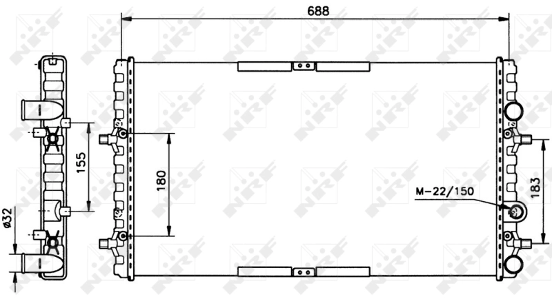 Купить 52160 NRF Радиатор водяной