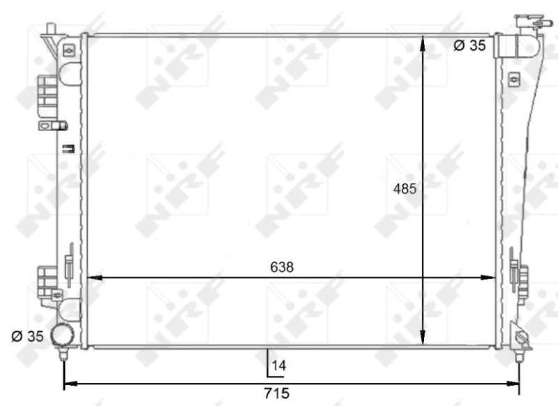 Радиатор охлаждения двигателя Polcar 40D1081 цена, от 69.56 USD