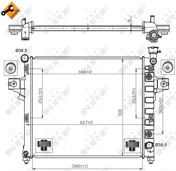 Купить K52079883AD Fiat/Alfa/Lancia Радиатор водяной