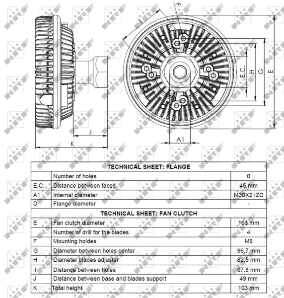 Муфта вентилятора NRF 49085