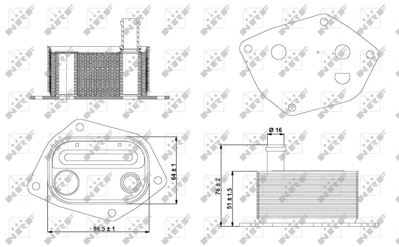 Масляный радиатор 31298 NRF