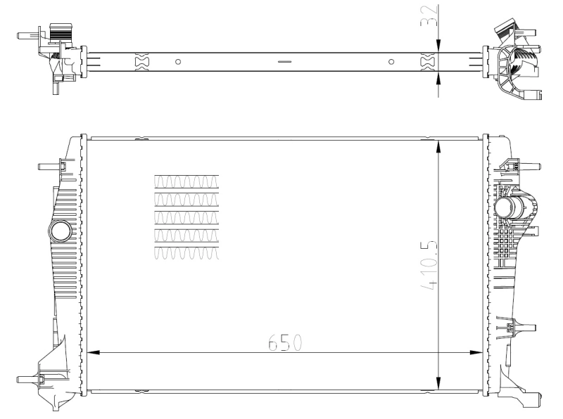 Радиатор охлаждения Рено Сценик GRAND III