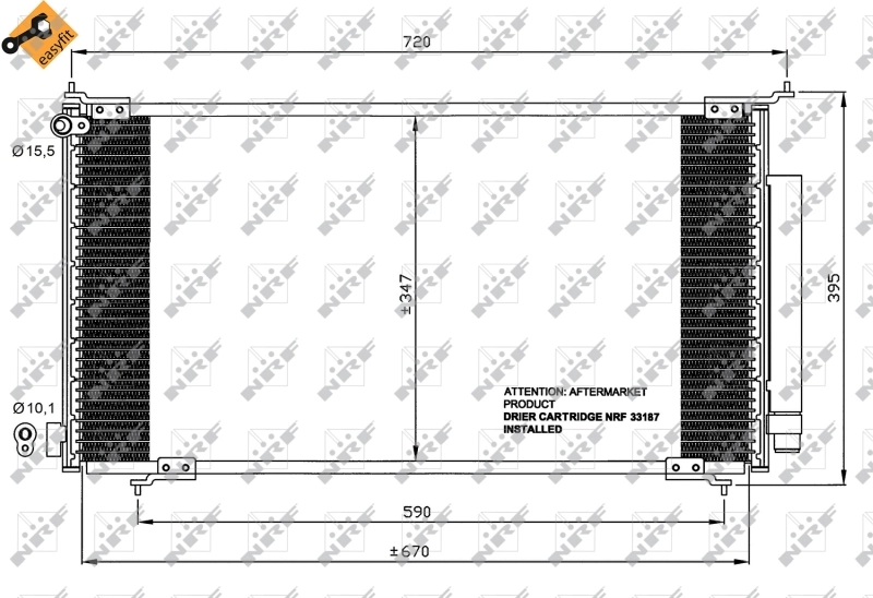 Радиатор кондиционера 35561 NRF
