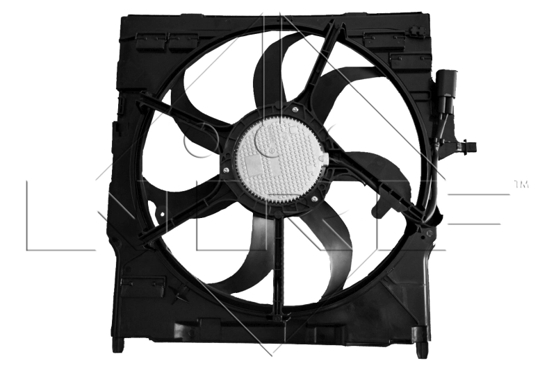 20T123W1S Polcar Диффузор радиатора охлаждения в сборе с мотором