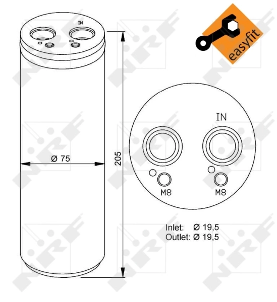 Ресивер кондиционера NRF 33204