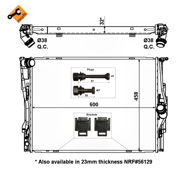 Радиатор охлаждения NRF 53473