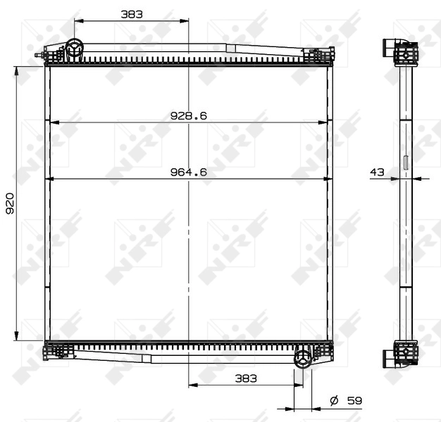 Радиатор 509770 NRF