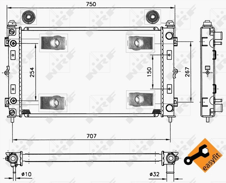 Радиатор 50232 NRF