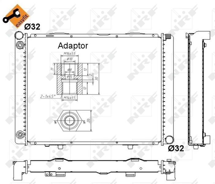 52023 NRF Радиатор основной