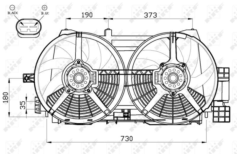 Мотор вентилятора системы охлаждения NRF 47556 цена, от 62.91 USD