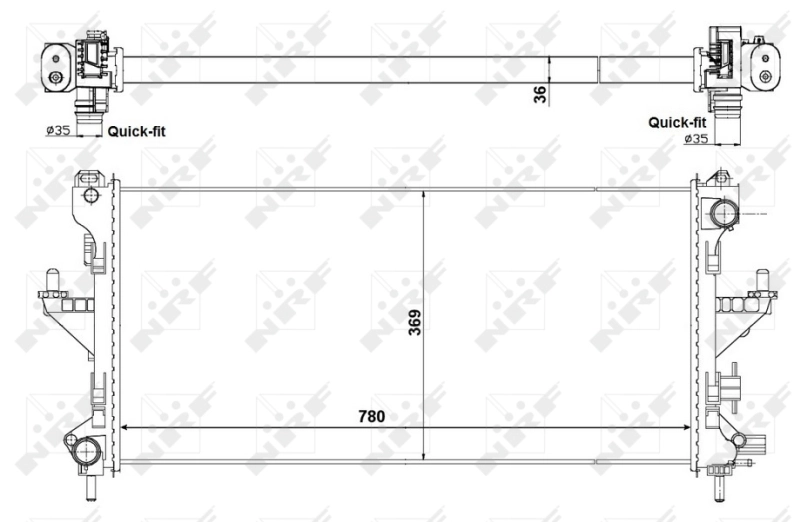 Радиатор охлаждения двигателя NRF 53199 цена, от 126.81 USD