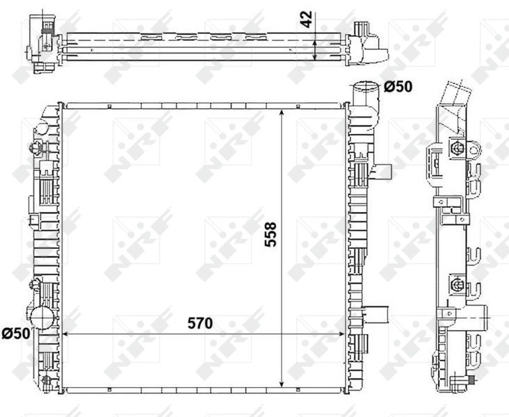 Радиатор 53891 NRF