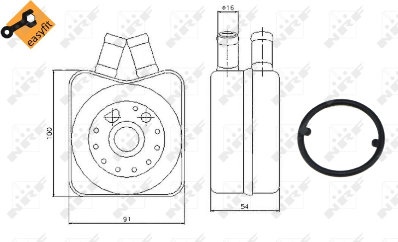 Купить VW3147 Starline Радиатор масляный (холодильник), под фильтром