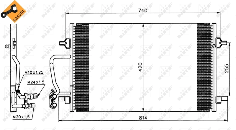 Радиатор охлаждения кондиционера NRF 35226