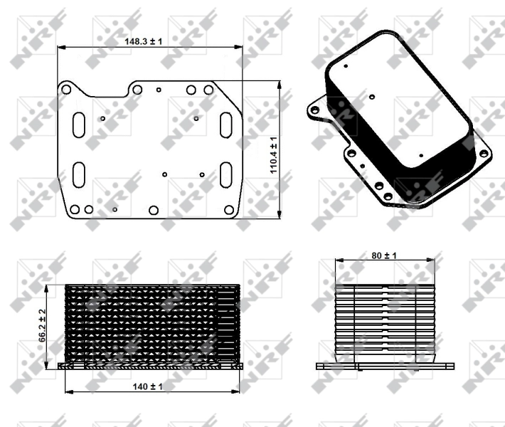 Радиатор масляный холодильник NRF 31334