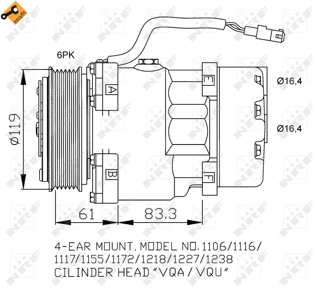 Compressor de aparelho de ar condicionado Peugeot Boxer 1 230L